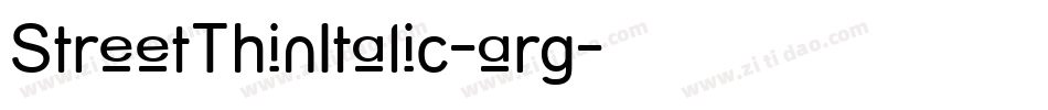 StreetThinItalic-arg字体转换