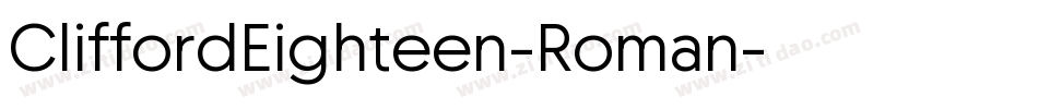 CliffordEighteen-Roman字体转换