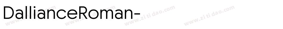 DallianceRoman字体转换