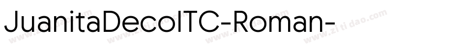 JuanitaDecoITC-Roman字体转换