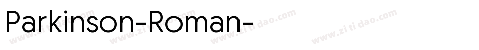 Parkinson-Roman字体转换