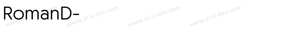 RomanD字体转换