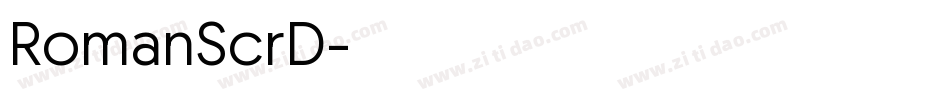 RomanScrD字体转换