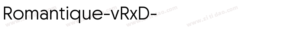 Romantique-vRxD字体转换
