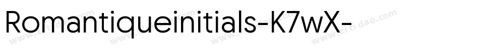 Romantiqueinitials-K7wX字体转换
