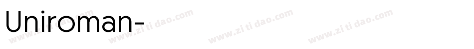 Uniroman字体转换