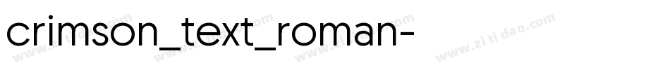 crimson_text_roman字体转换