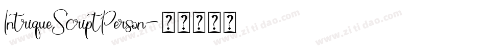 IntriqueScriptPerson字体转换