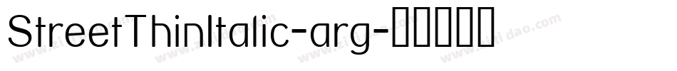 StreetThinItalic-arg字体转换