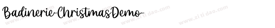 Badinerie-ChristmasDemo字体转换