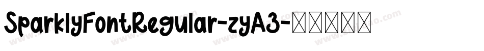 SparklyFontRegular-zyA3字体转换
