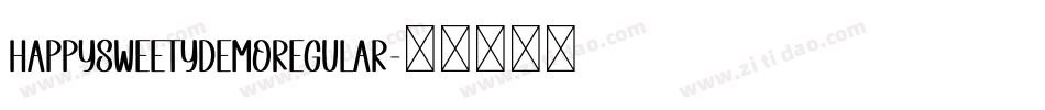 HappySweetyDemoRegular字体转换