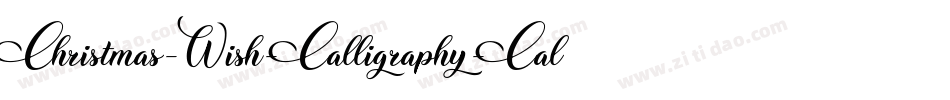 Christmas-Wish-Calligraphy-Call字体转换