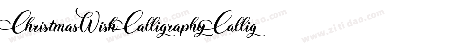 ChristmasWishCalligraphyCalligraphy-yKzZ字体转换