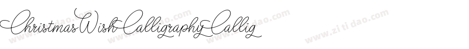 ChristmasWishCalligraphyCalligraphy-yKzZ字体转换