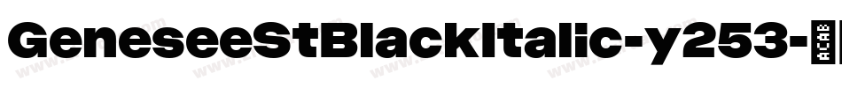GeneseeStBlackItalic-y253字体转换