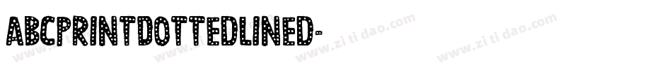AbcPrintDottedLined字体转换