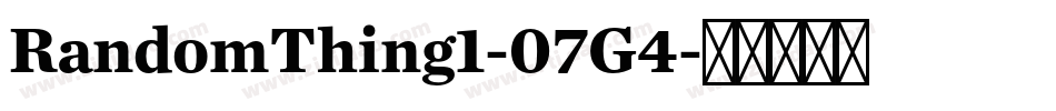 RandomThing1-07G4字体转换