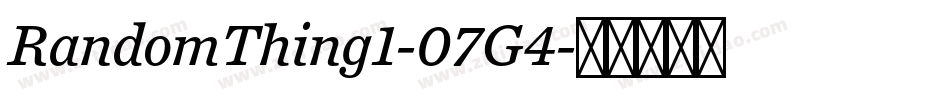 RandomThing1-07G4字体转换