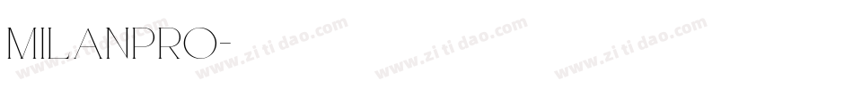 milanpro字体转换