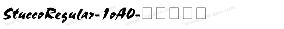StuccoRegular-1oA0字体转换
