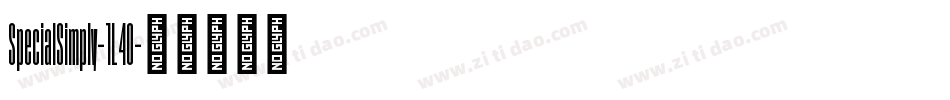 SpecialSimply-1L40字体转换