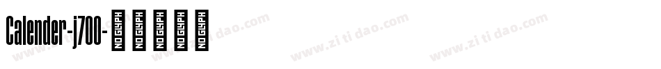 Calender-j70O字体转换