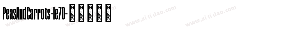 PeasAndCarrots-le70字体转换