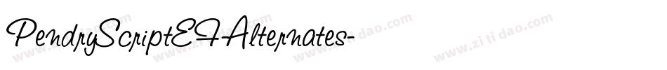 PendryScriptEF-Alternates字体转换