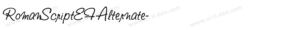 RomanScriptEF-Alternate字体转换