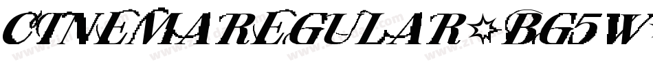 CinemaRegular-BG5w字体转换
