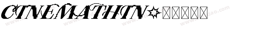 CinemaThin字体转换