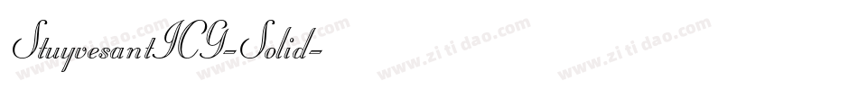 StuyvesantICG-Solid字体转换