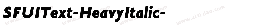 SFUIText-HeavyItalic字体转换