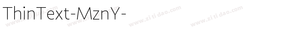 ThinText-MznY字体转换