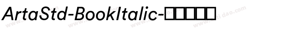 ArtaStd-BookItalic字体转换