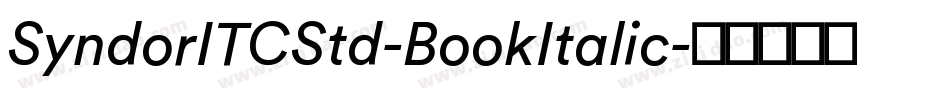 SyndorITCStd-BookItalic字体转换