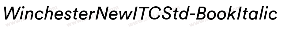 WinchesterNewITCStd-BookItalic字体转换