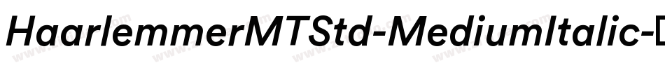 HaarlemmerMTStd-MediumItalic字体转换