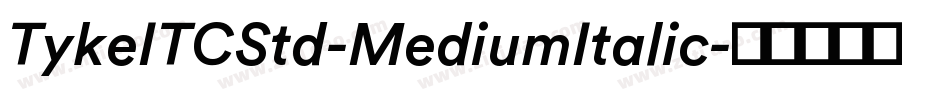 TykeITCStd-MediumItalic字体转换