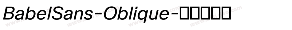 BabelSans-Oblique字体转换