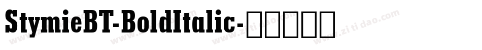 StymieBT-BoldItalic字体转换