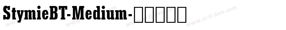 StymieBT-Medium字体转换
