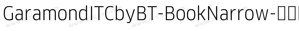 GaramondITCbyBT-BookNarrow字体转换
