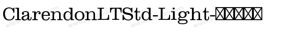 ClarendonLTStd-Light字体转换