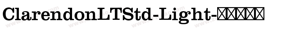 ClarendonLTStd-Light字体转换