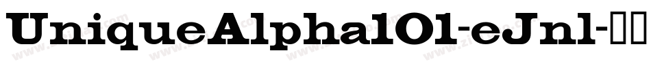 UniqueAlpha101-eJnl字体转换