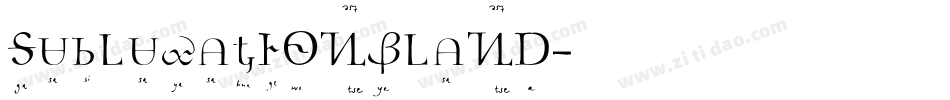 SubluxationBland字体转换
