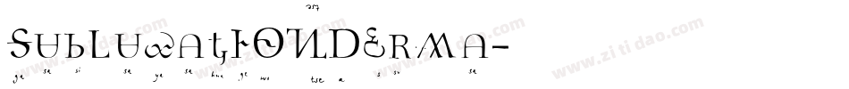 SubluxationDerma字体转换