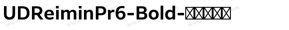 UDReiminPr6-Bold字体转换 UDReiminPr6-Bold字体转换